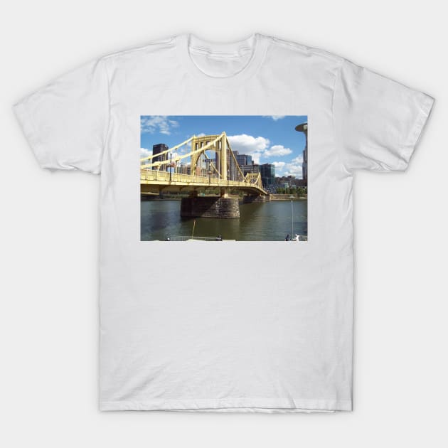 Roberto Clemente Bridge Pittsburgh Pa T-Shirt by PugDronePhotos